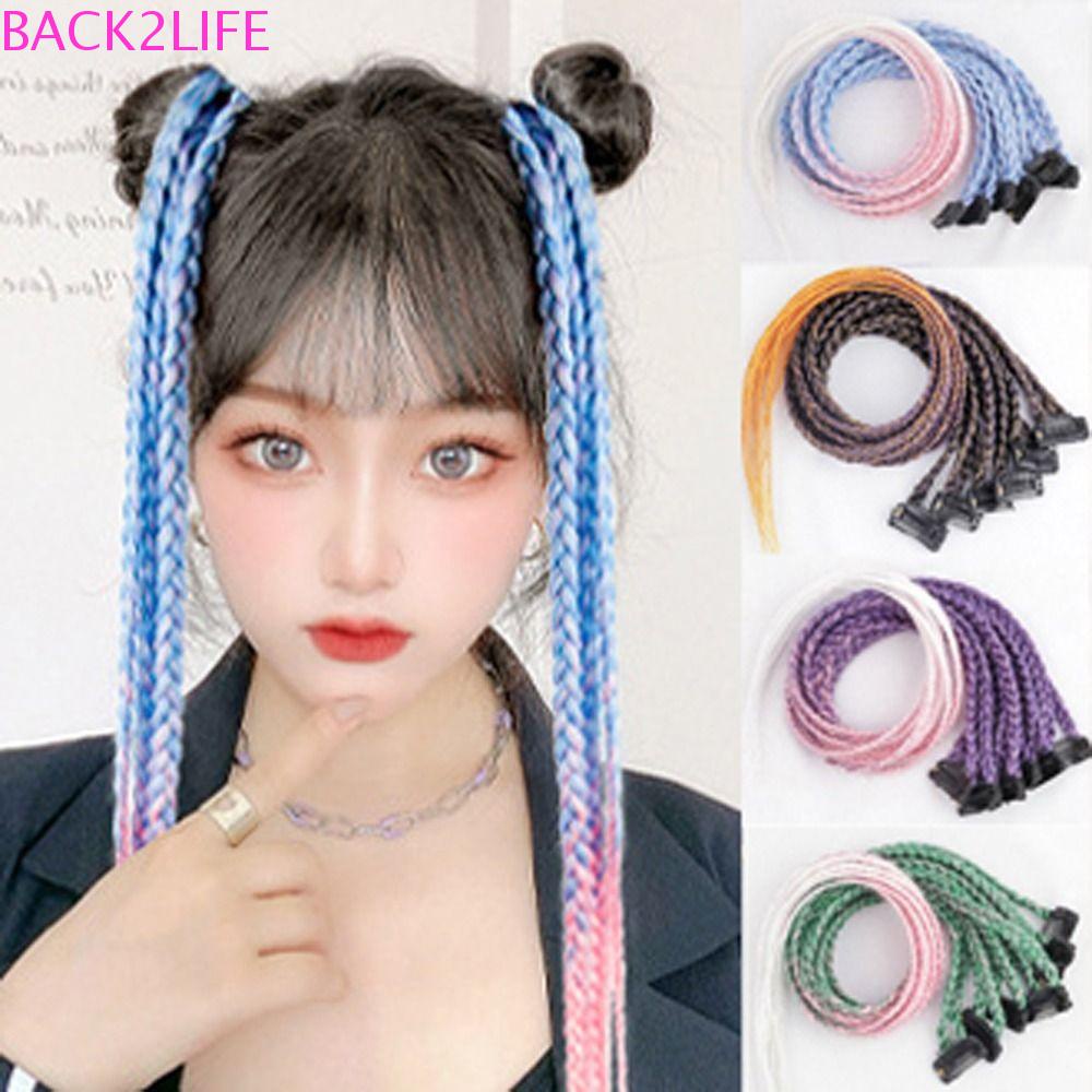 BACK2LIFE Bím Tóc Giả Vô Hình Màu Sắc Thời Trang Cho Nữ