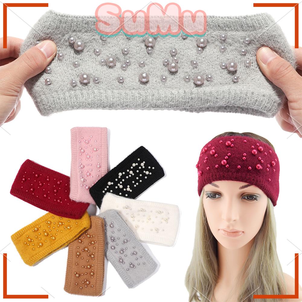 SUMU Băng Đô Cài Tóc Bản Rộng Giữ Ấm Mùa Đông