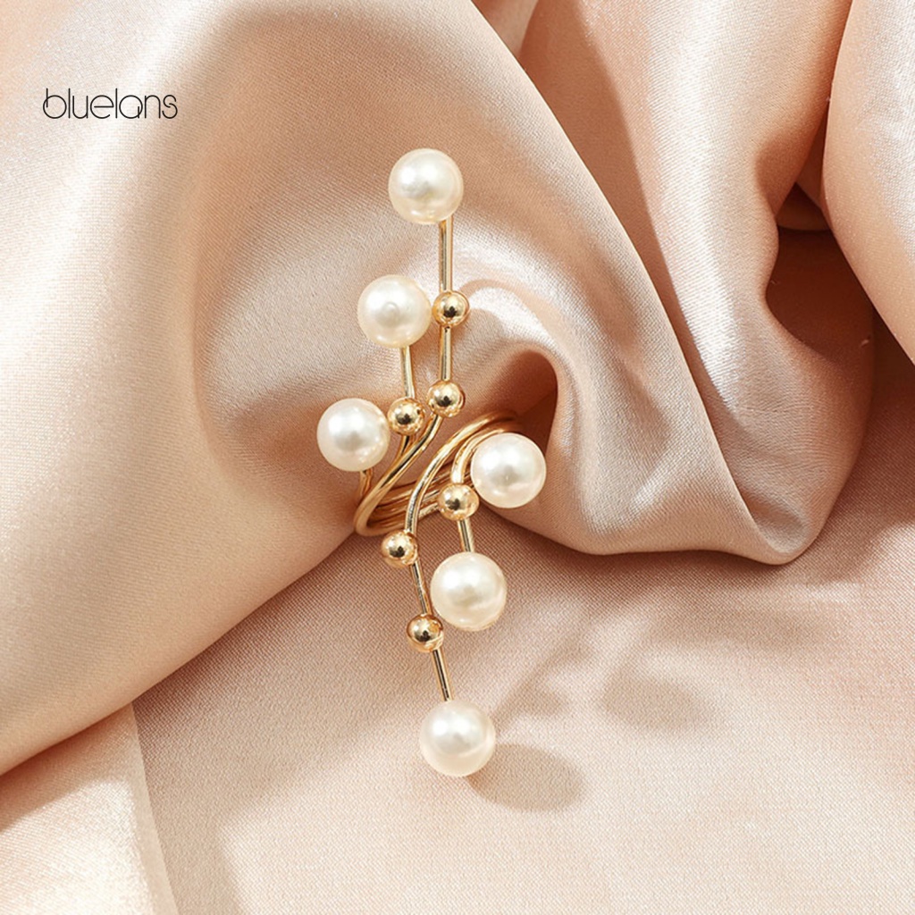 Nhẫn Hở Đính Ngọc Trai Nhân Tạo Kiểu Dáng Thanh Lịch Thời Trang