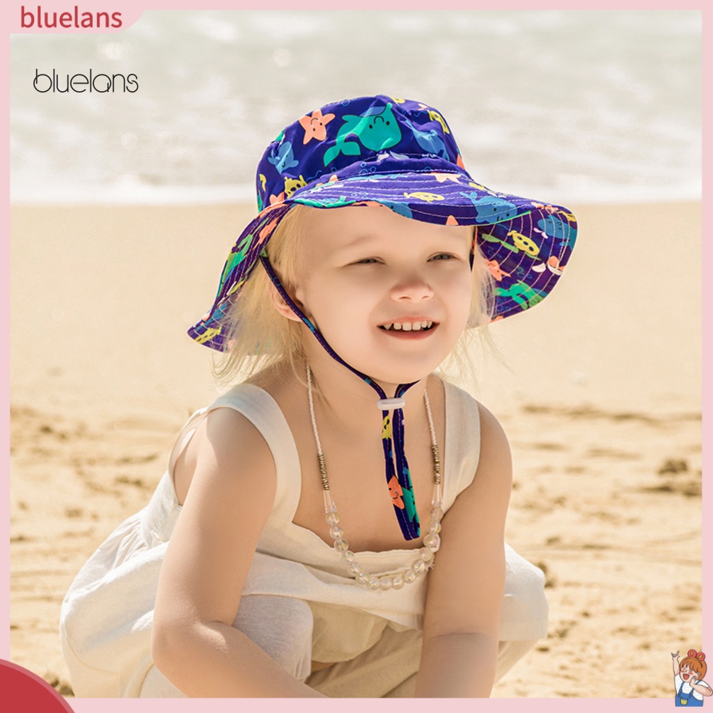 Mũ Tai Bèo Chất Liệu Polyester Chống Nắng In Họa Tiết Hoạt Hình Cho Bé
