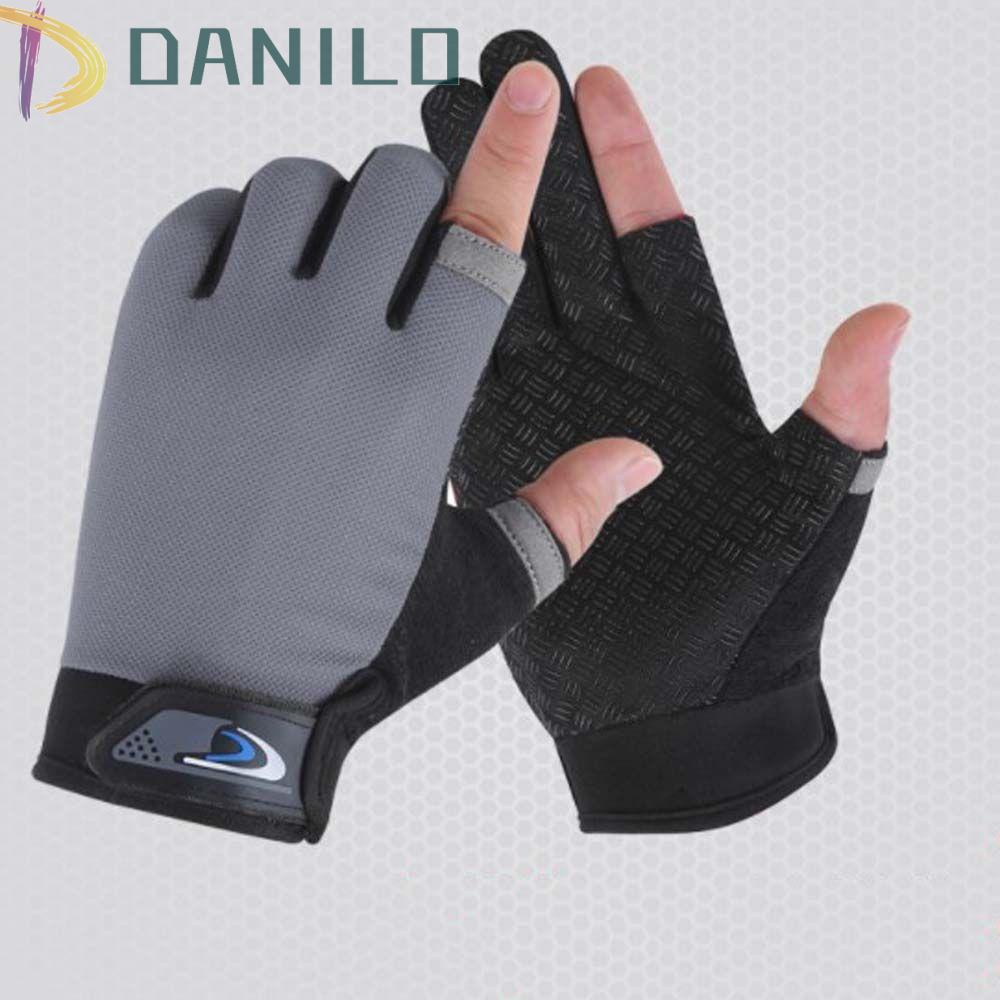DANILO Găng Tay Chống Nắng Hai Ngón Có Thể Chạm Màn Hình Cảm Ứng Thoáng Khí Dành Cho Nam Đi Xe