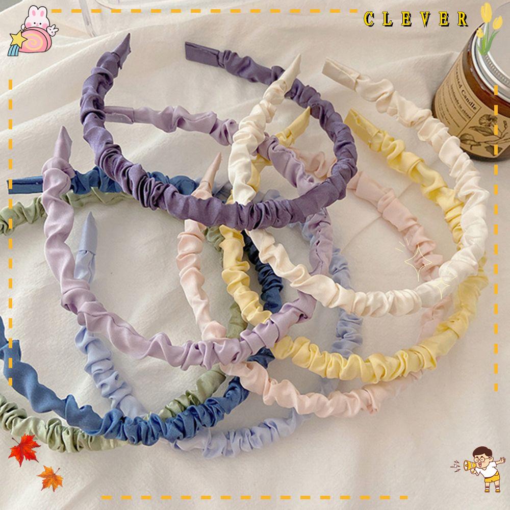 CLEVER Băng Đô Cài Tóc Màu Kẹo Đơn Giản Ngọt Ngào Thời Trang