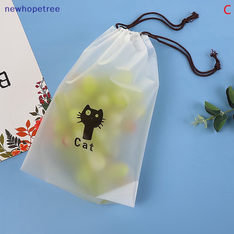 Túi Dây Rút Trong Suốt Họa Tiết Hoạt Hình Dễ Thương