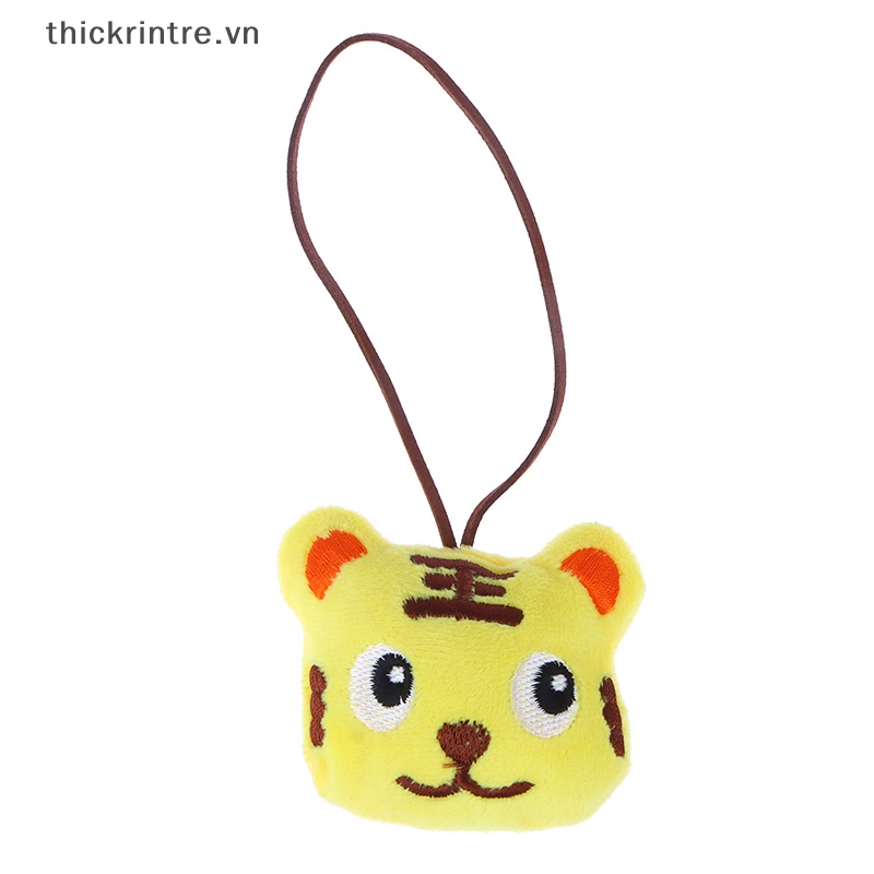 Móc Chìa Khóa Nhỏ Hình Hổ / Dâu Tây / Dứa Thêu Tinh Tế Dễ Thương Dùng Để Trang Trí Túi Xách