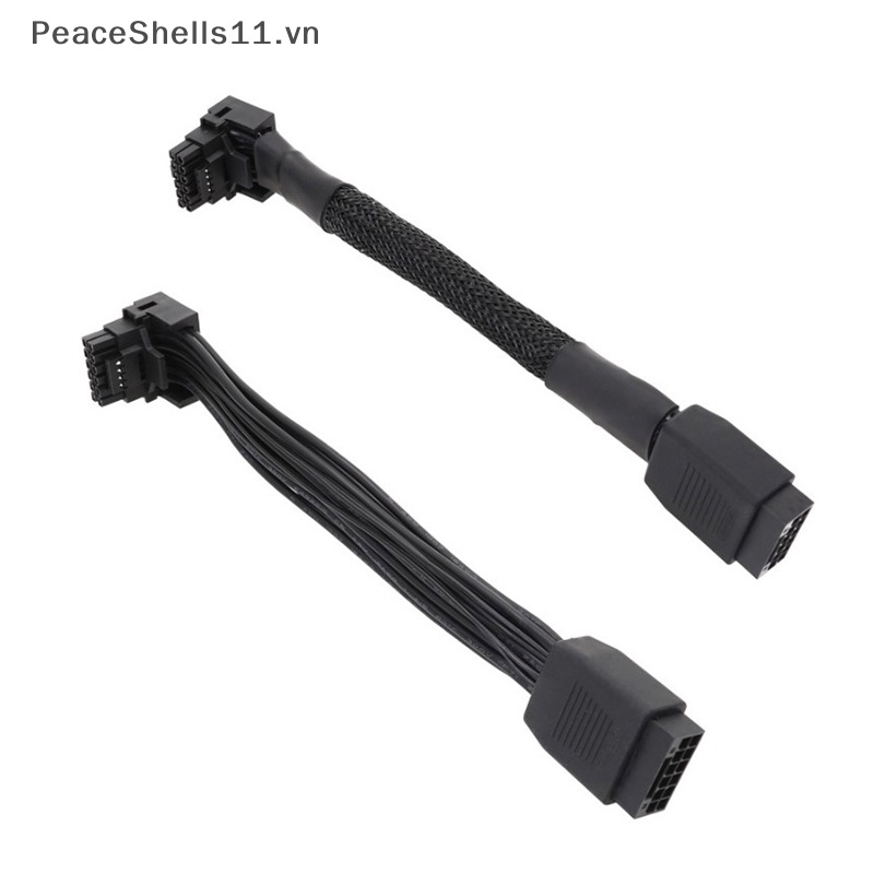 Thẻ Video Chuyển Đổi 16Pin GPU Sang PCIE5.0 2VHPWR 12 + 4pin 90° Dây Cáp Nguồn GPU 15CM / 5.9in.
