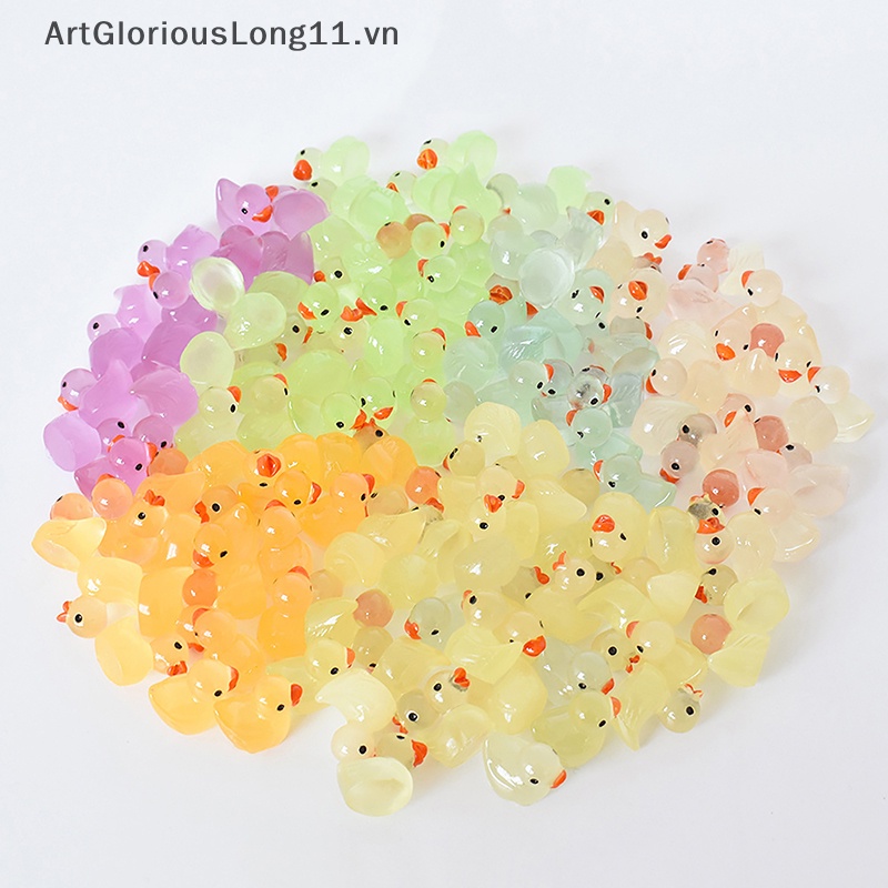 Set 5 Chú Vịt Dạ Quang Mini DIY Hoạt Hình Sáng Tạo Trang Trí Tiểu Cảnh