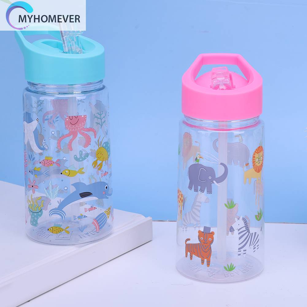 Bình Nước Thể Thao 450ML Có Ống Hút Dễ Thương Cho Bé