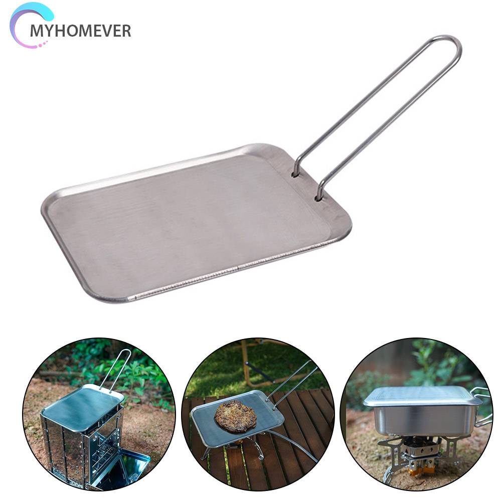 Đĩa Nướng Bbq Bằng Thép Không Gỉ Có Tay Cầm Có Thể Tháo Rời Tiện