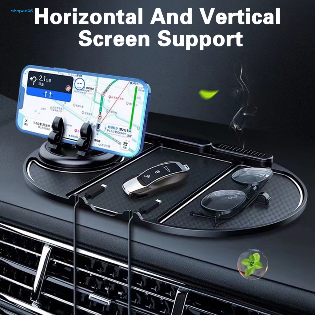 Giá Đỡ Điện Thoại Chống Trượt Xoay 360 Độ Gắn Xe Hơi Tiện Lợi