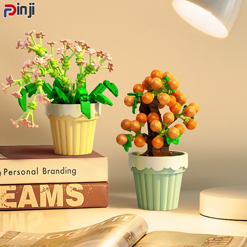 Chậu Hoa Hình Khối Mini Nhiều Màu Sắc Dùng Trang Trí DIY