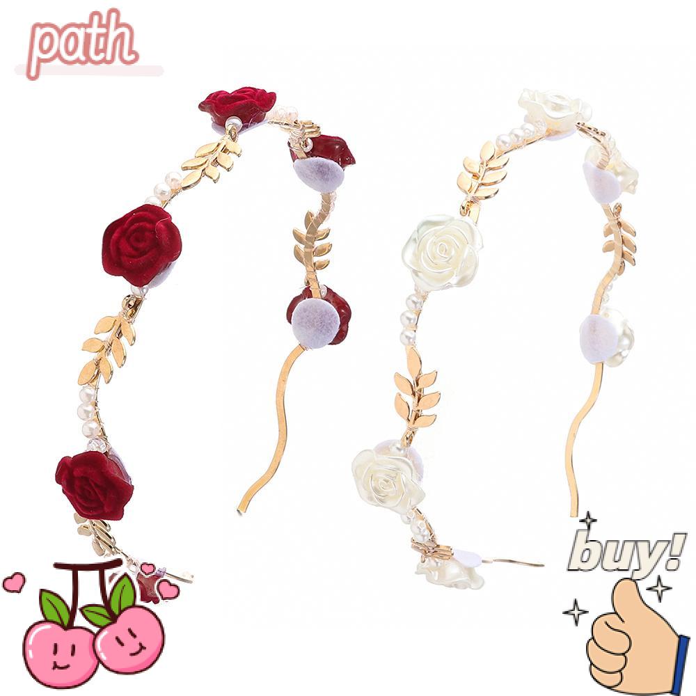 PATH Băng Đô Cài Tóc Đính Hoa Thời Trang Xuân Hè Cho Nữ