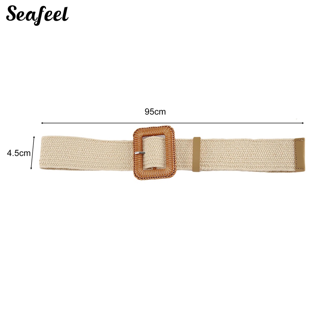 Thắt Lưng Bện Dây Khóa Vuông / Tròn Thời Trang Hàn Quốc Cho Nữ