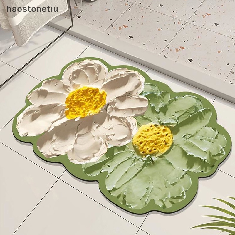 Thảm Lót Bồn Rửa Chén / Chén Dĩa Bằng Xốp Alfombra Hình Bông Hoa Thấm Hút Nước Chống Trượt Tiện Dụng Cho