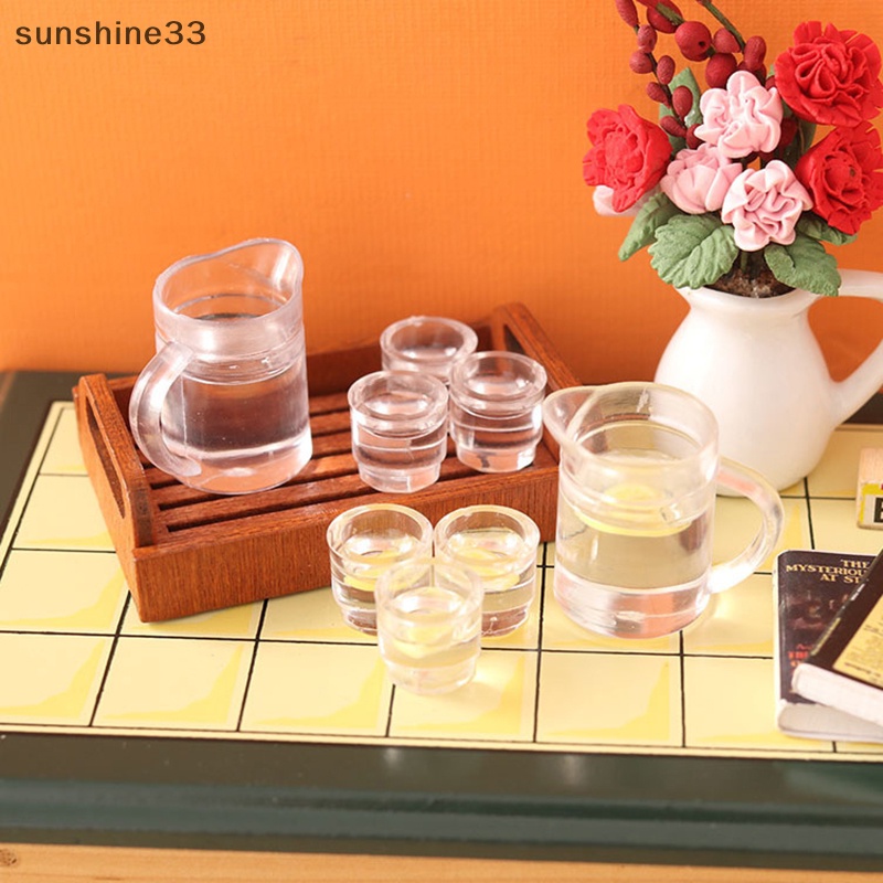 1 Bộ Ly Nước Chanh Trang Trí Nhà Búp Bê 1: 12