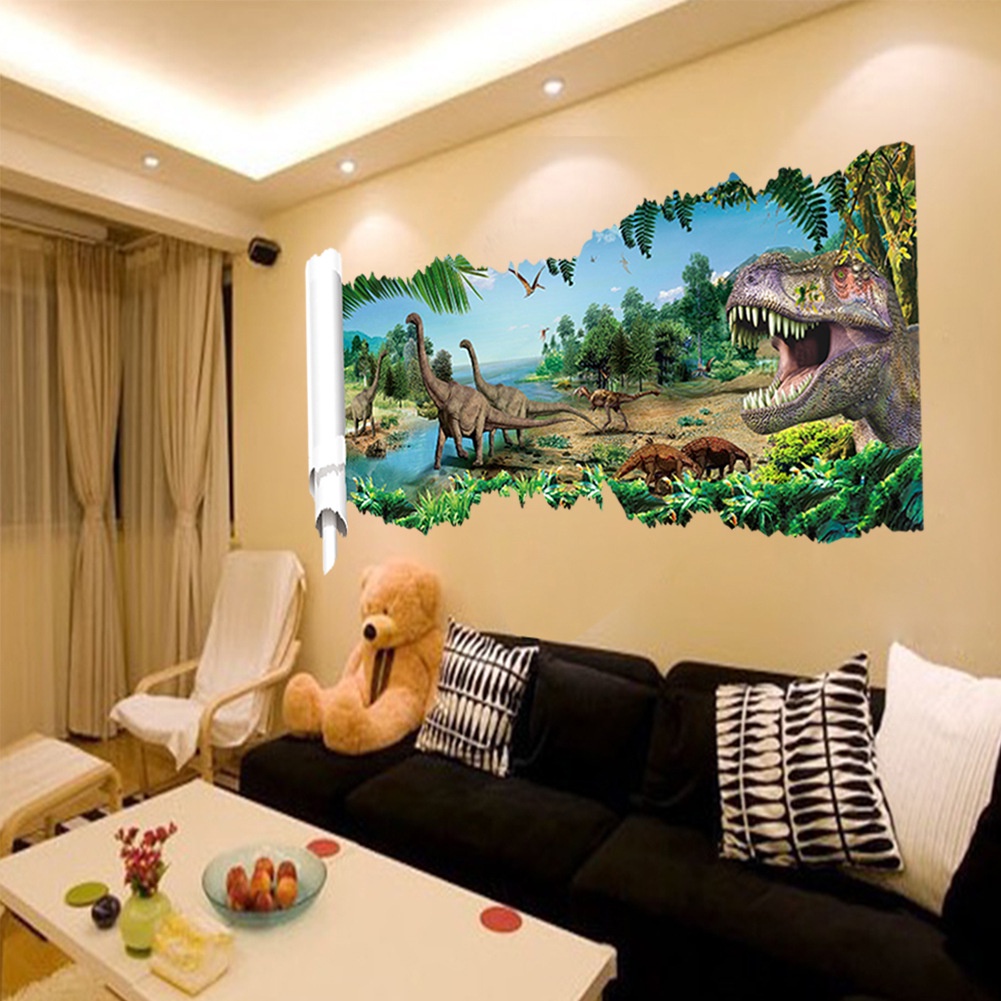 Miếng Dán Tường Trang Trí Hình Khủng Long Tháo Rời Được