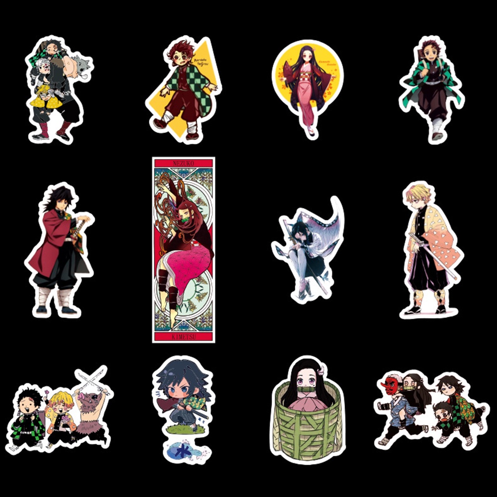 Set 50 Miếng Dán Anime Graffiti Chống Thấm Nước Trang Trí Ván Trượt / Xe Hơi / Guitar