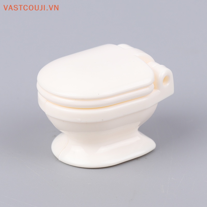 Mô Hình Bồn Cầu Trắng Trang Trí Nhà Búp Bê Tỉ Lệ 1: 12