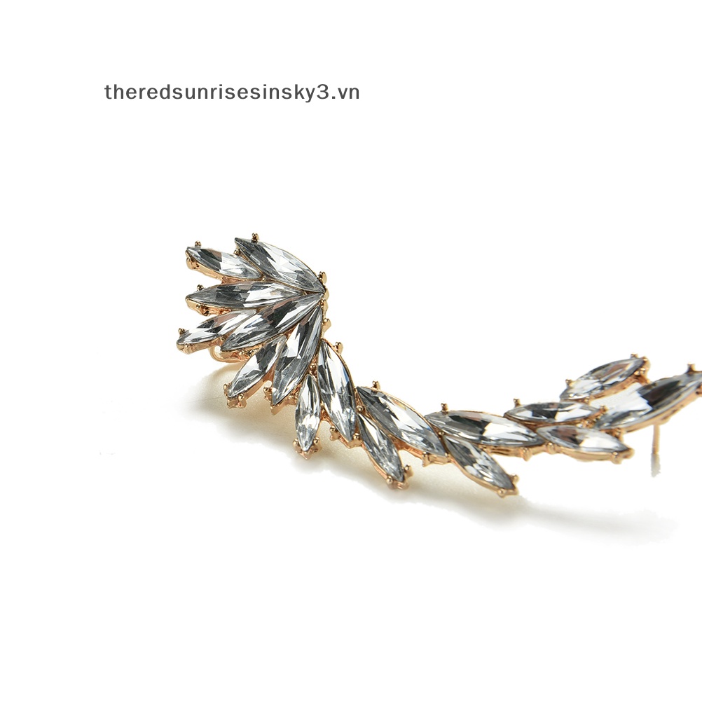 1x Khuyên Kẹp Vành Tai Đính Đá Thời Trang Cho Nữ