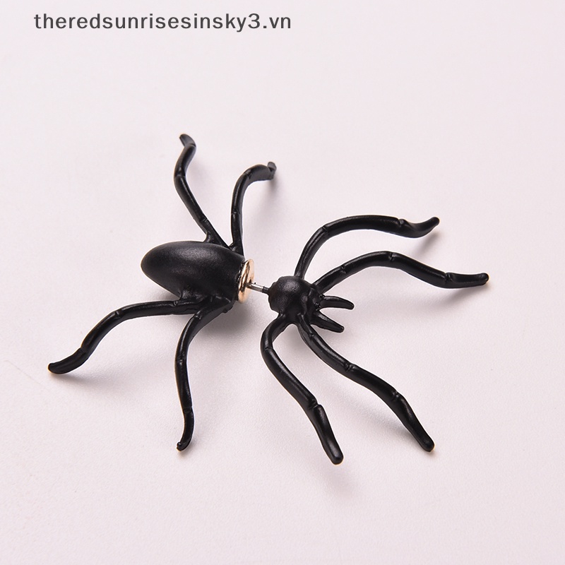 Bông Tai Hình Nhện Đen Thời Trang Cá Tính Cho Nữ