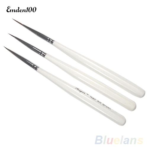 Set 3 Cọ Vẽ Trang Trí Móng Tay Nghệ Thuật Chuyên Nghiệp