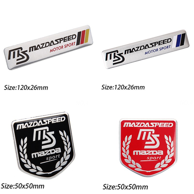 Nhãn Dán Trang Trí Thân Xe Hơi Mazda 3 2 5 CX3 RX8 BT50 323 CX8 CX30 RX7 626 CX7 NX5 CX9 Bằng Kim Loại