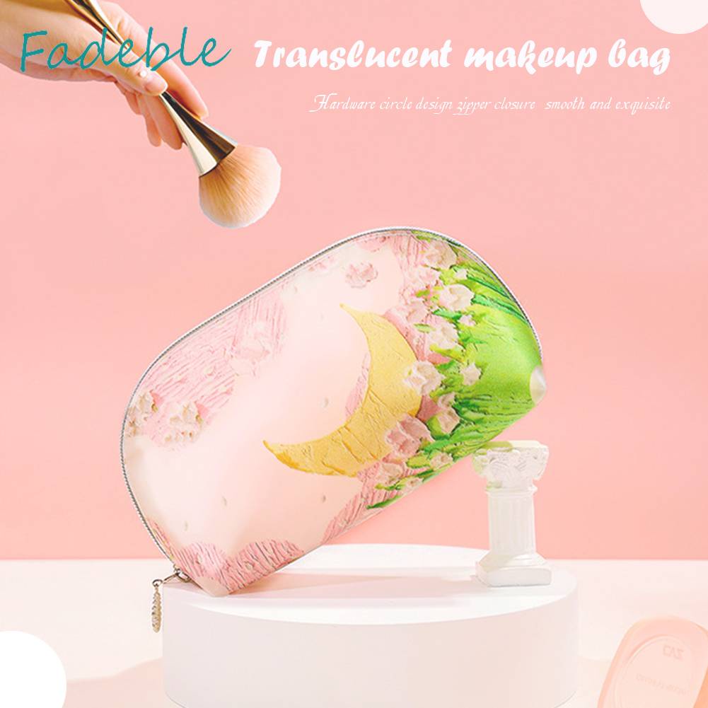 Túi Đựng Mỹ Phẩm Bằng TPU Họa Tiết Hoa Đa Năng Tiện Dụng Cho Nữ