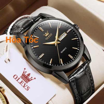 Đồng Hồ OLEVS 6898 Dạ Quang Nhiều Màu Tuỳ Chọn Dây Da Chống Nước Phong Cách Doanh Nhân Cho Nam