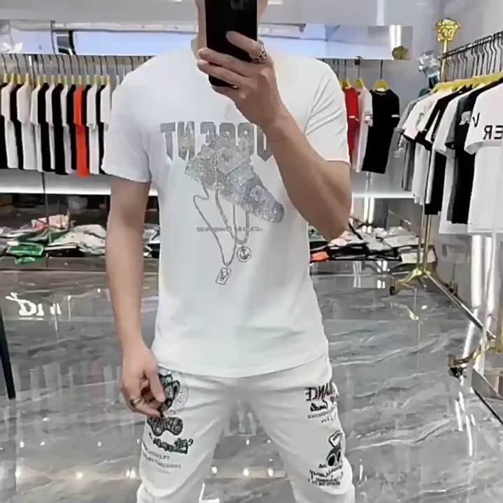 Áo Thun Tay Ngắn Cổ Tròn Thời Trang Phong Cách Nhật Bản Cho Nam