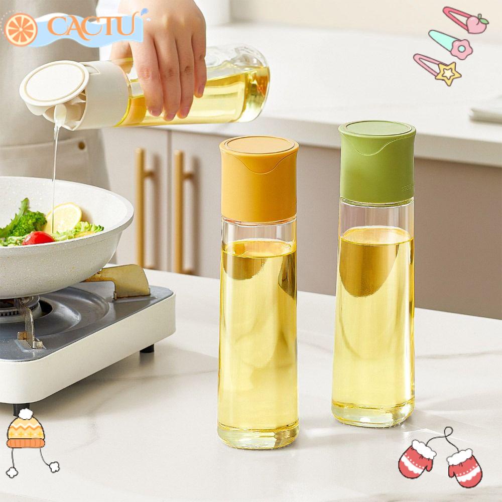 CACTU Bình Đựng Dầu Ăn / Giấm Tự Động Bật / Tắt Bằng Thủy Tinh Chống Rò Rỉ Cho Nhà Bếp