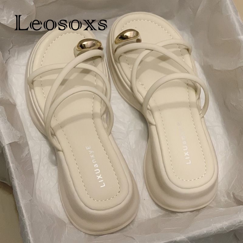Leosoxs dép sandal nữ dép bánh mì nữ dép bánh mì Chống Trượt 070501
