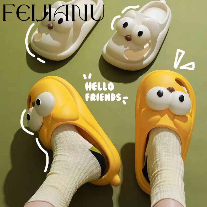 FEIJIANU dép Cross dép sandal nữ giày đi biển đáng yêu thoải mái27Z23070511