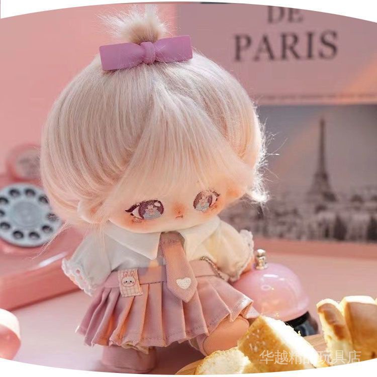 Búp Bê Nhồi Bông Cotton Tóc Dài Hình Hoa Anh Đào Dễ Thương