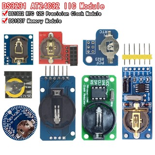 1 mô đun bộ nhớ đồng hồ thời gian thực pcf8563 ds3231 pcf8523 at24c32 ds1302 ds2121sn iic
