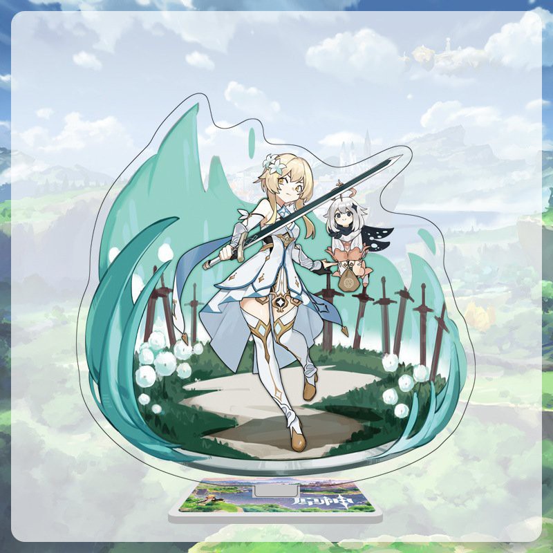 Standee nhân vật GENSHIN IMPACT ver 2 CHIÊU THỨC game anime chibi_chất liệu  Mica in 2 mặt