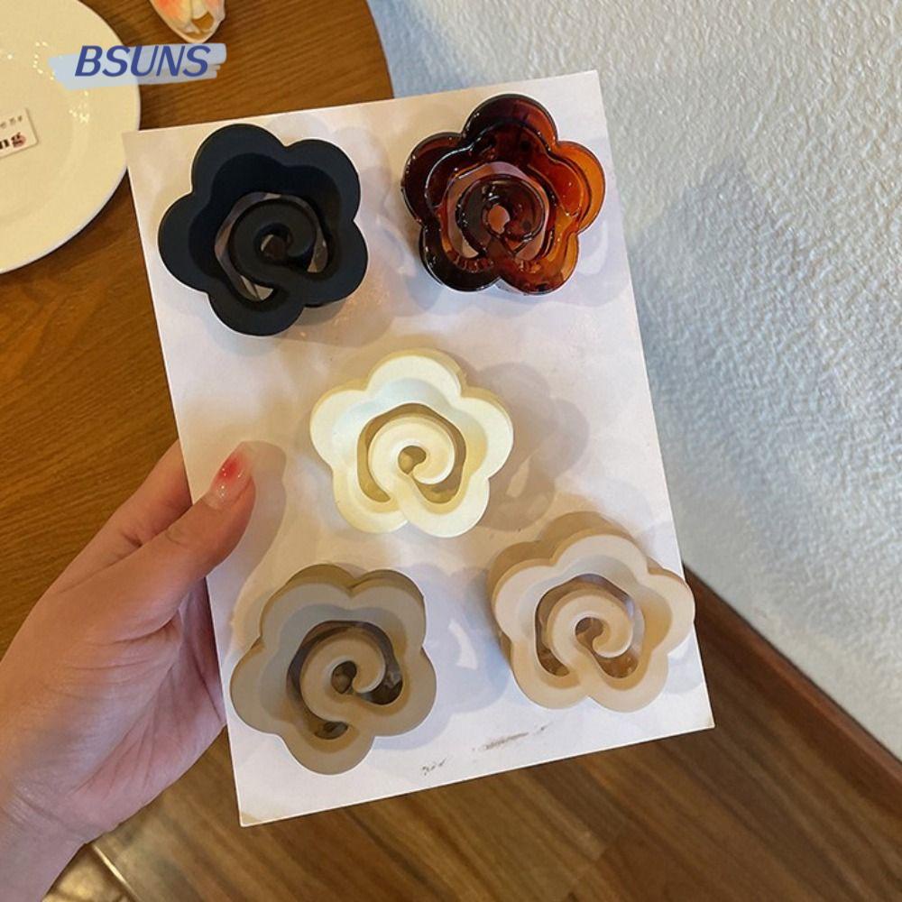 BSUNS Bộ 4 Kẹp Tóc Hình Hoa / Cá Mập / Đám Mây Thời Trang