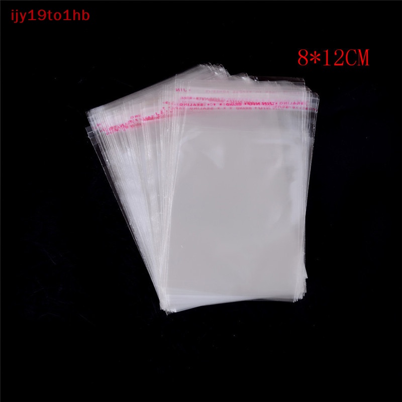 100 cái/túi OPP rõ ràng con dấu tự dính nhựa trang sức nhà đóng gói túi mới