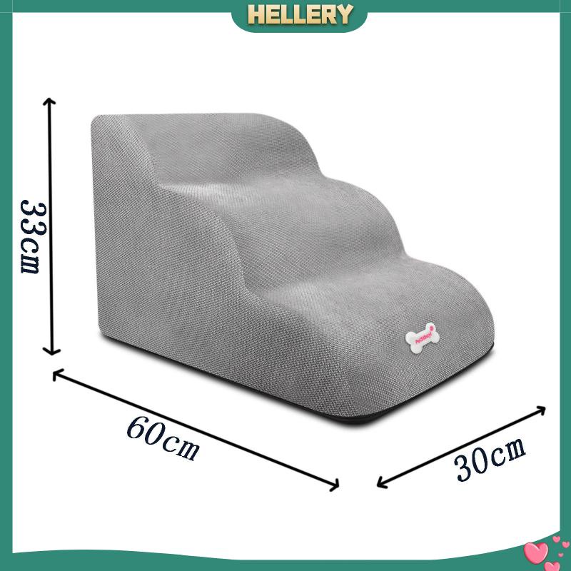 Bậc Thang Leo 3 Bậc Mềm Mại Chống Trượt Có Thể Tháo Rời Cho Thú Cưng