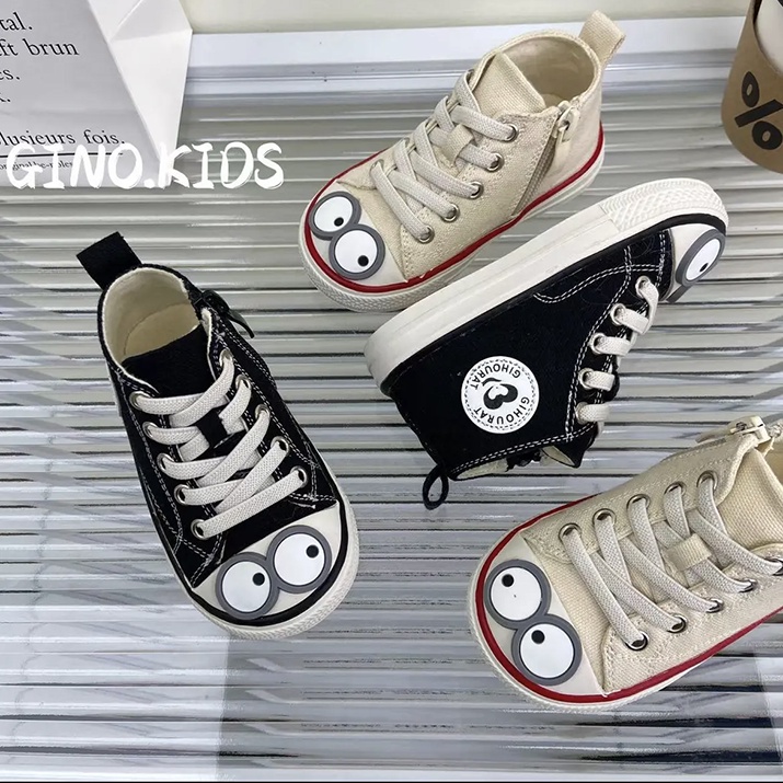 Giày Vải Canvas Đế Mềm Cột Dây Dễ Thương Cho Bé Gái