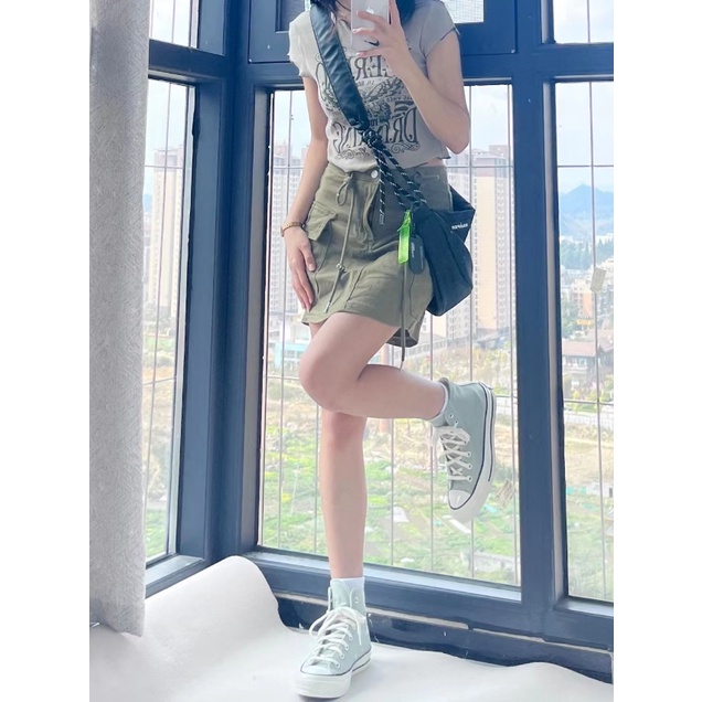 Giày vải nam và nữ 1970s Cỏ xanh mùa thu mới giày cao gót giải trí