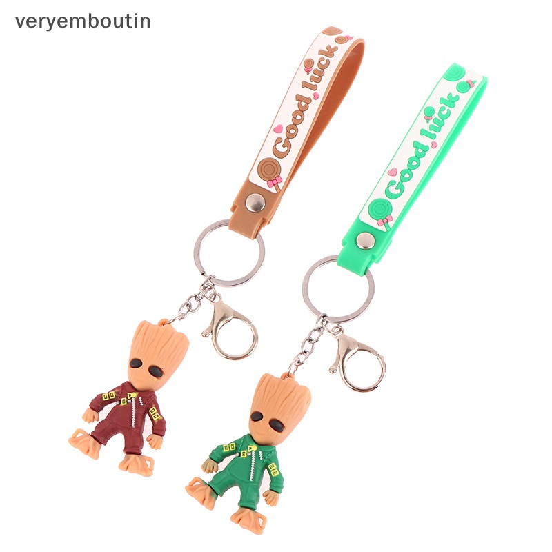 Móc Khóa Silicon Hình Groot Rocket Raccoon Phim Guardians of the Galaxy Dễ Thương Cho Nữ