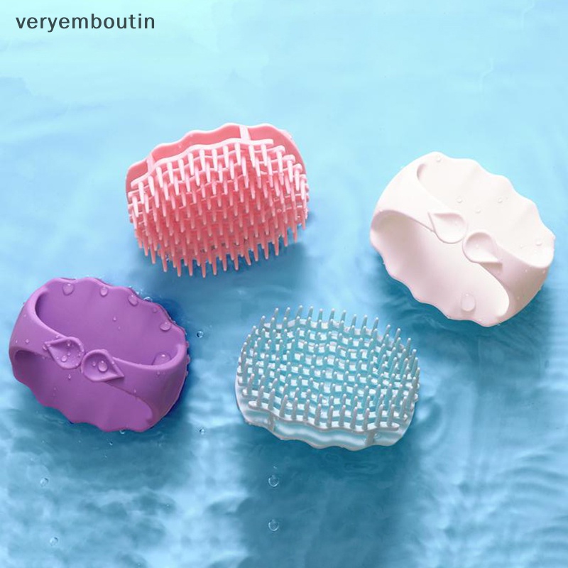 Bàn Chải Massage Da Đầu Cầm Tay Hình Tròn Tiện Lợi