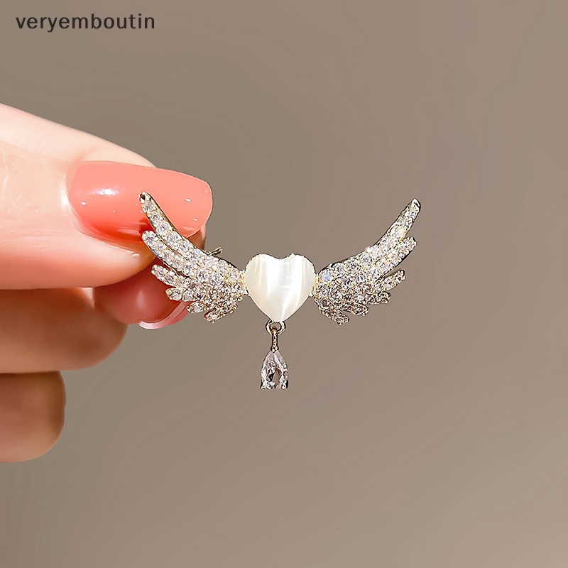 Ghim Cài Áo Hình Đôi Cánh / Trái Tim / Giọt Nước Thời Trang Cao Cấp Cho Nữ