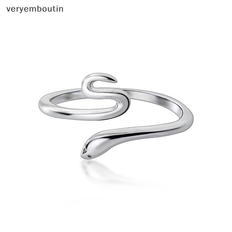 Nhẫn Hình Rắn Nhỏ Tinh Xảo Có Thể Điều Chỉnh Phong Cách Hip Hop Cho Nữ