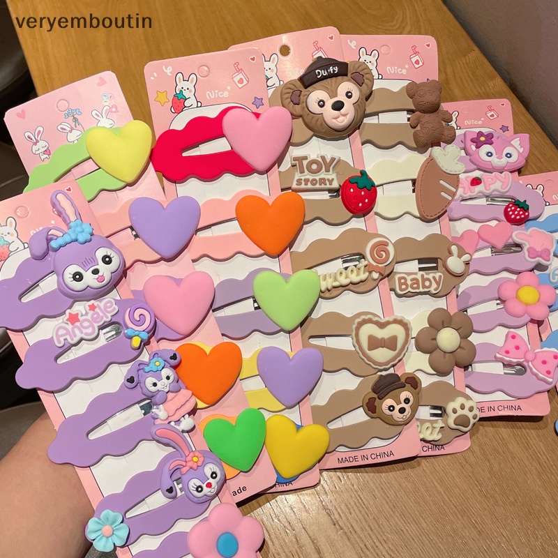 1 Bộ Kẹp Tóc Nhiều Màu Sắc Dễ Thương Cho Bé Gái