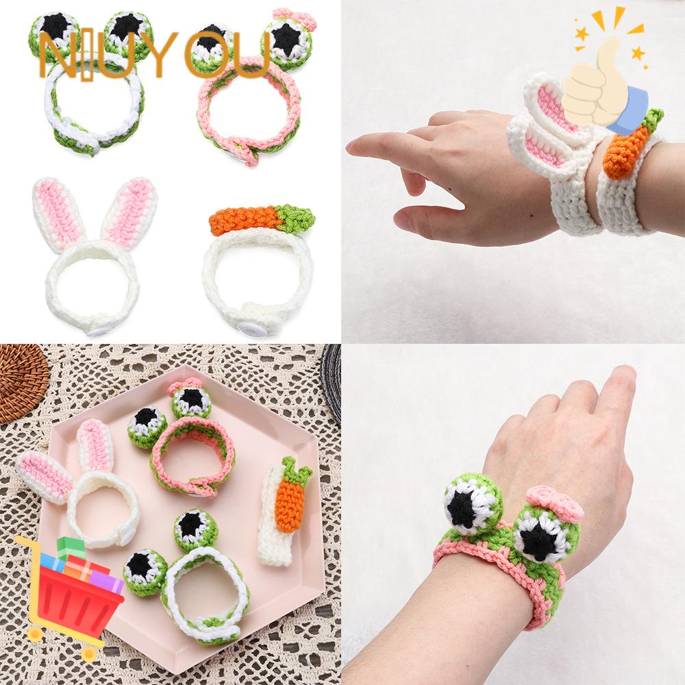 NIUYOU Vòng Tay Dây Bện Mặt Hình Cà Rốt Dễ Thương Sáng Tạo Cho Bé Gái