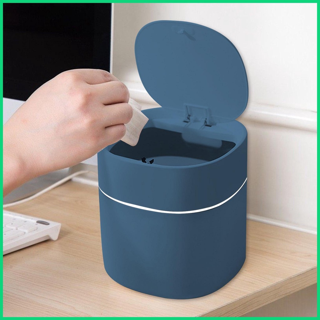 Thùng rác cỡ nhỏ để bàn Có Nắp Đậy Tiện Dụng Cho Nhà Tắm