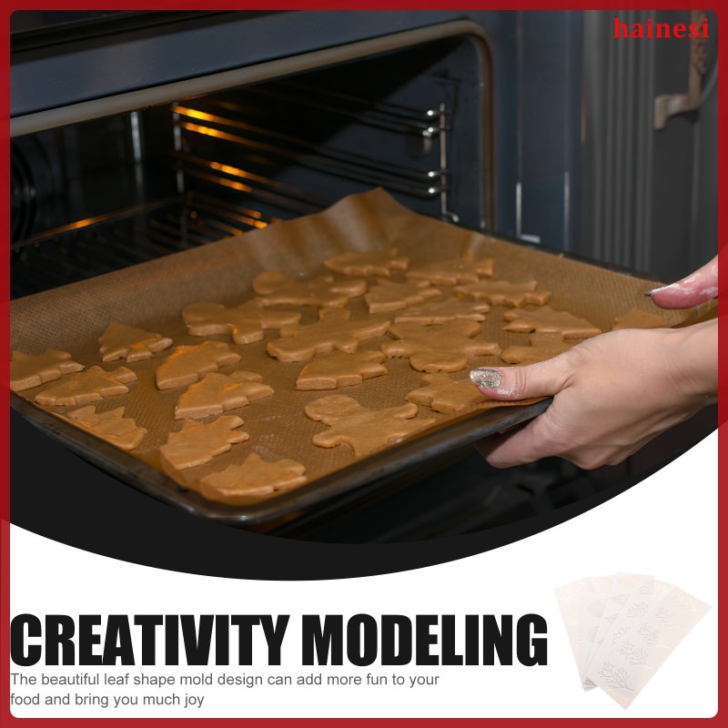 Bộ 5 Khuôn Làm Bánh Chất Liệu Silicone Hình Chiếc Lá