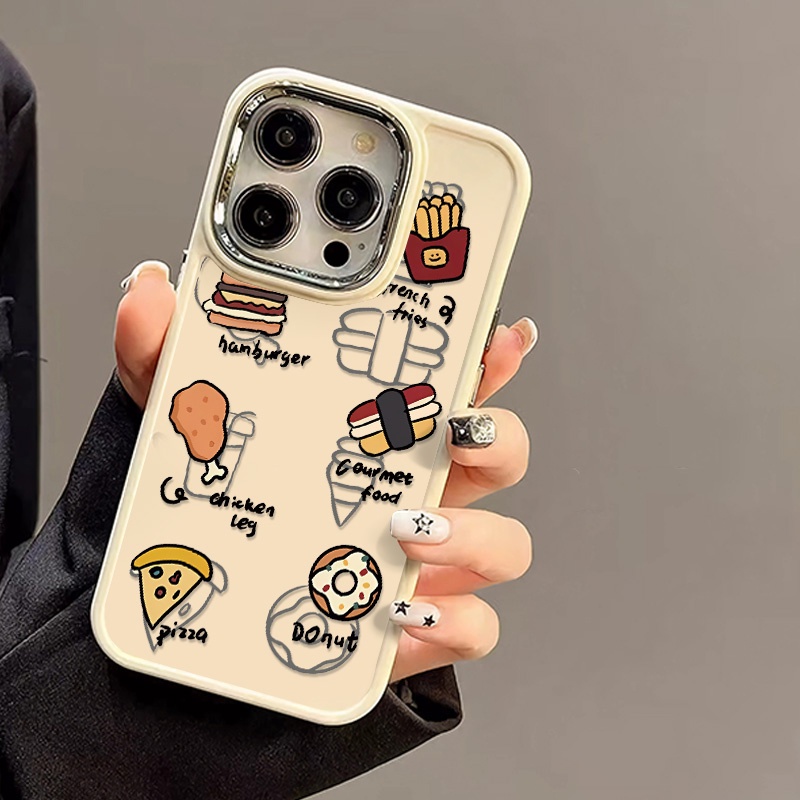 Ốp Điện Thoại Silicon Mềm Chống Sốc Nút Kim Loại Cho IPhone 14 13 12 11 Pro Max XS X XR 8 + 7 Plus