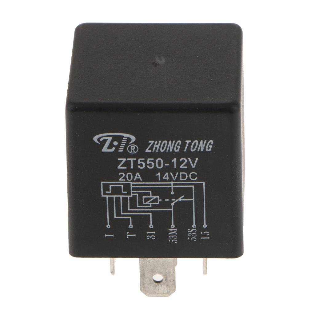 Rơ le Fenteer gạt nước kính chắn gió 6 chấu ZT603-DC12V 20A 30 * 30 * 30 * 30mm/ 1.18X1.18X1.18Inch