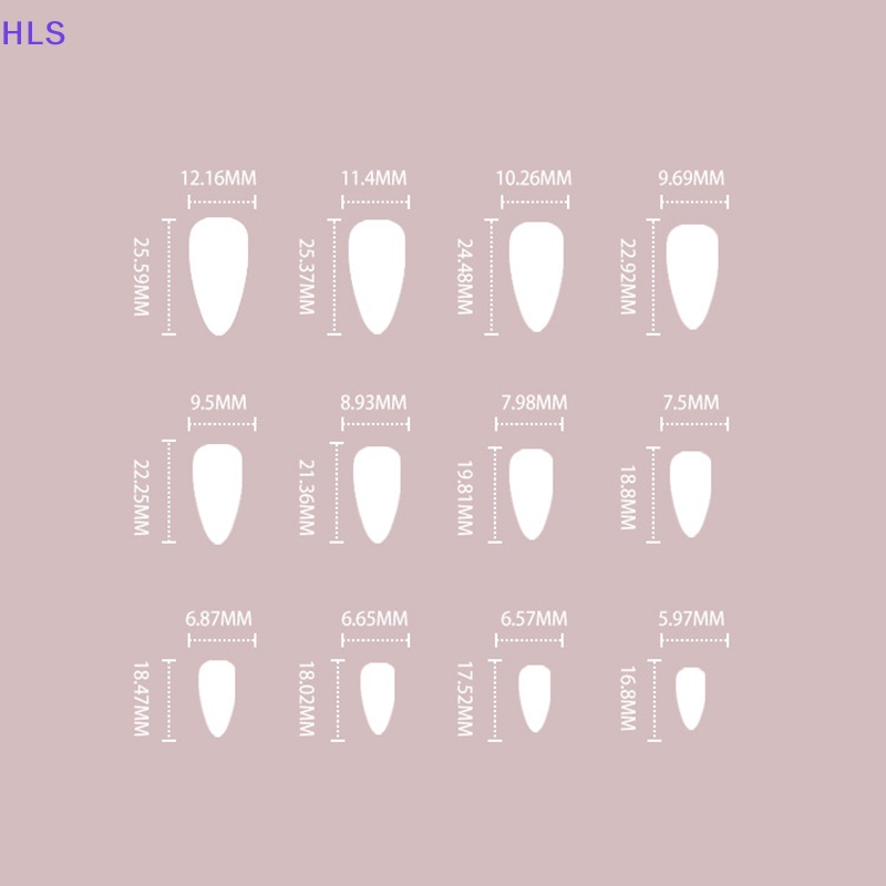 [HLS] Móng Tay Giả Dài Màu Tím Kim Tuyến Cực Quang Có Thể Tháo Rời